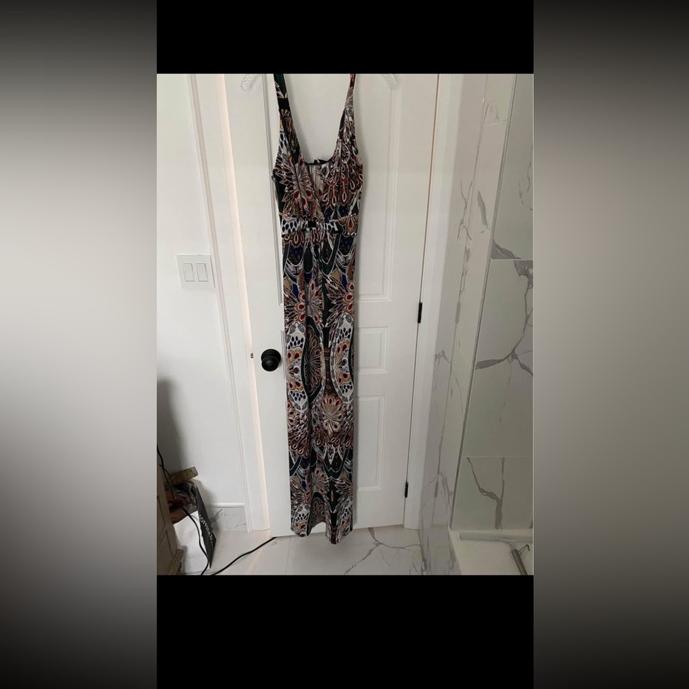 long tall sally Navy and Rust Paisley Maxi Dress